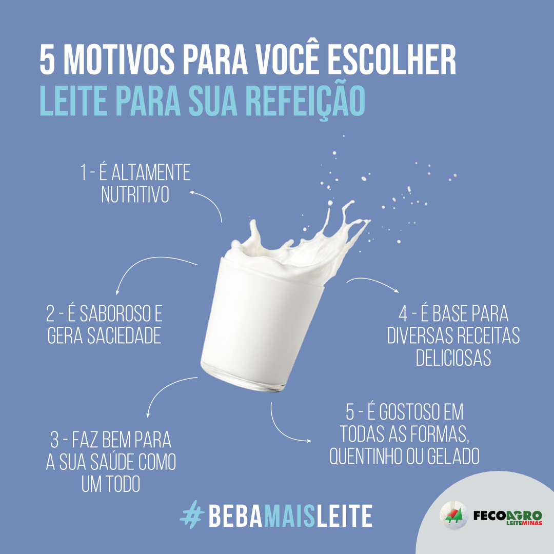 5 Motivos para você escolher leite para a sua refeição